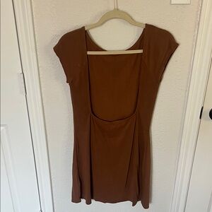 Free People Brown Backless Dress
